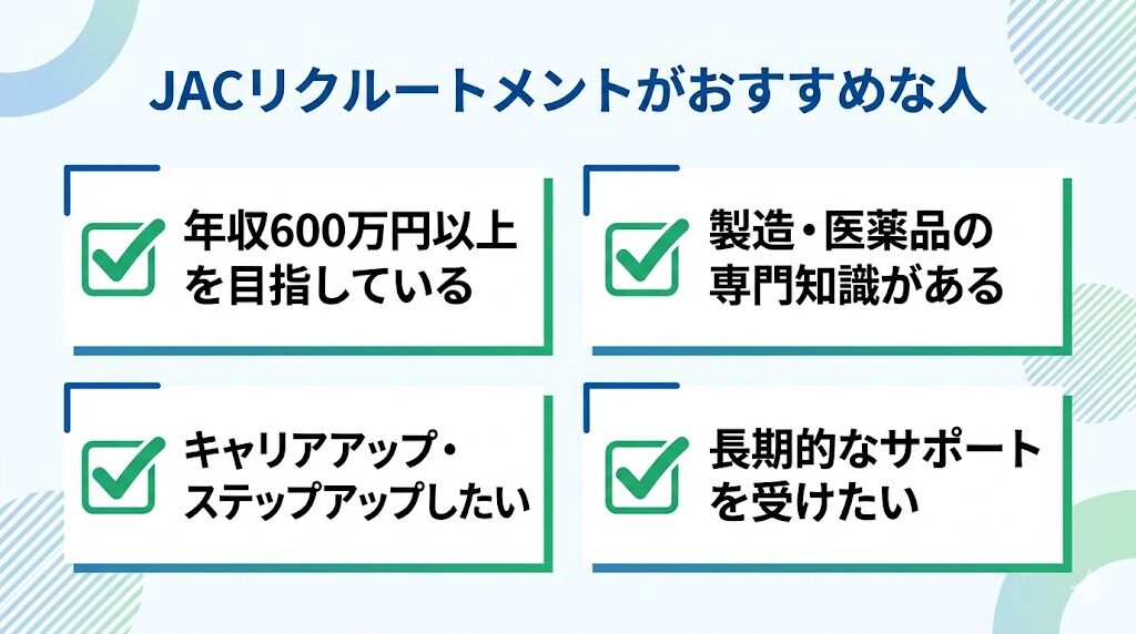 JACリクルートメントがおすすめな人