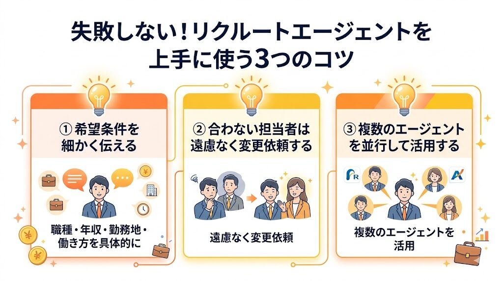 失敗しない！リクルートエージェントを上手に使う3つのコツ