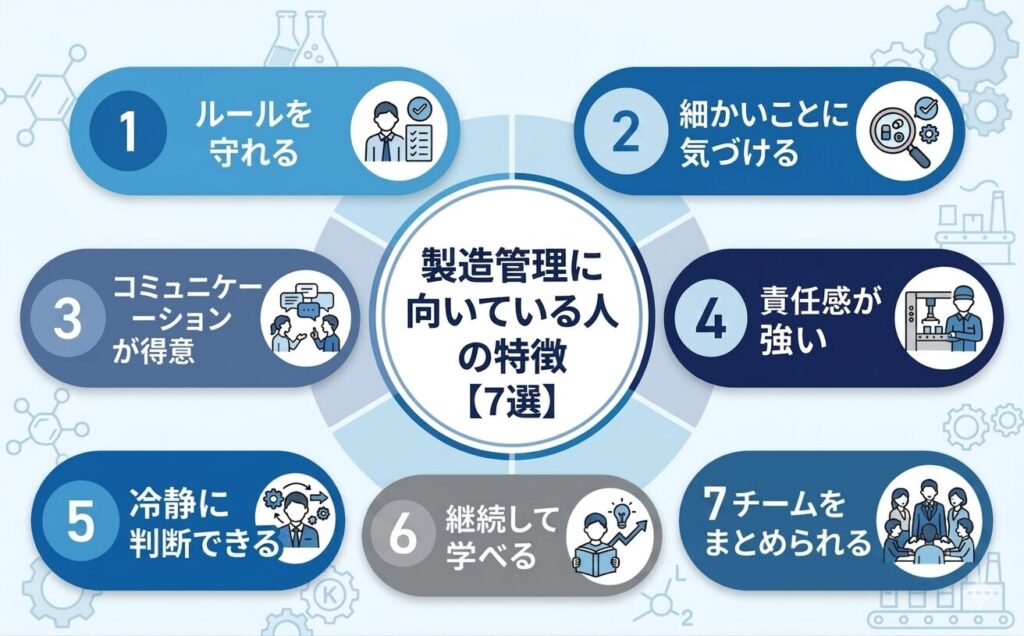 製造管理に向いている人の特徴7選