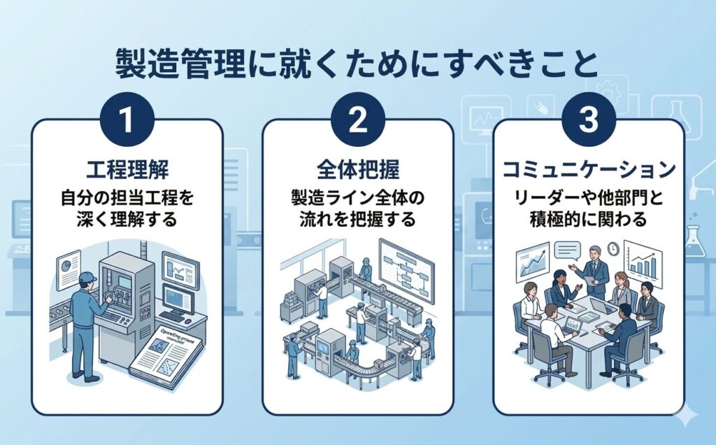 製造管理になるためにすべきこと