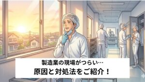 製造業の現場がつらい…。原因と対処法をご紹介！