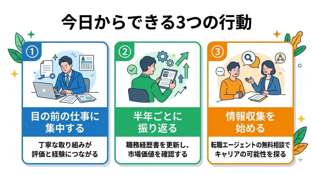 今日からできる3つの行動