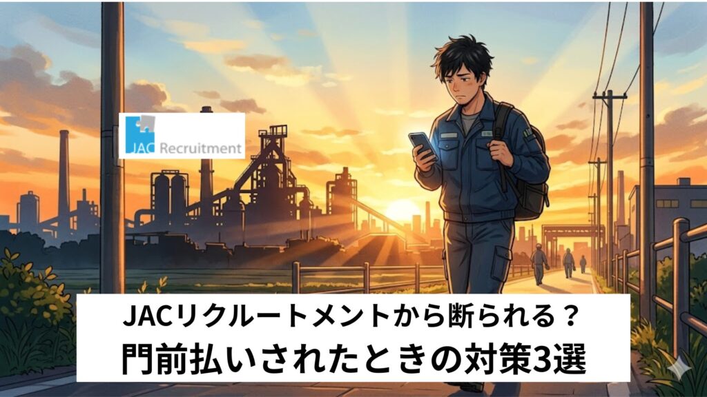 JACリクルートメントからお断りされたときの対策3選