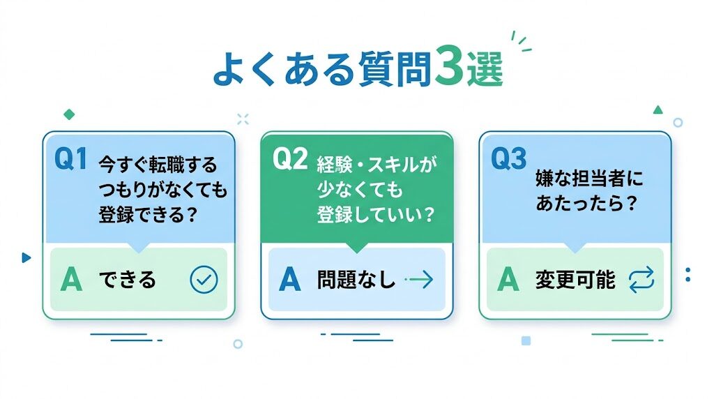 JACリクルートメント登録のよくある質問3選